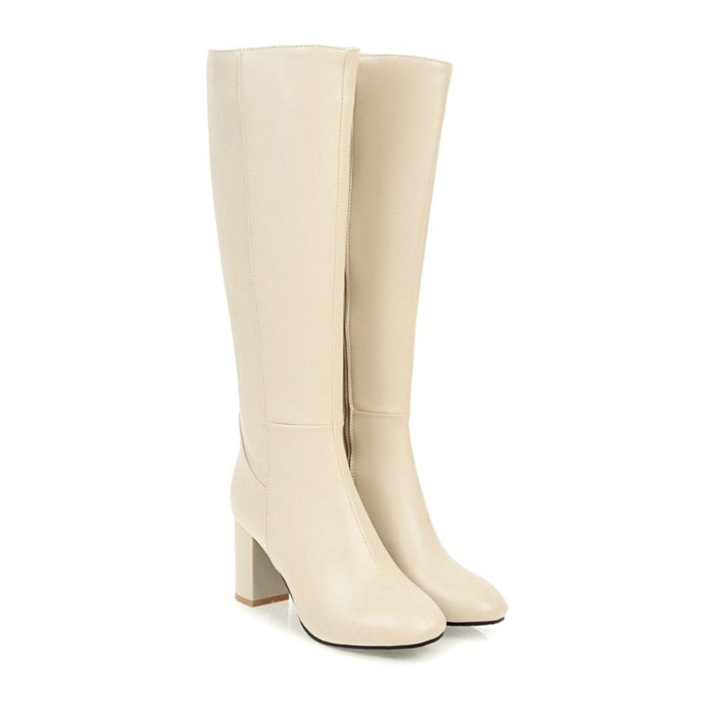 Botas Con Tacón De Bloque Y Cierre Lateral Para Mujer | Ideal Para Uso Diario