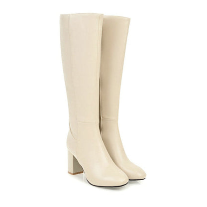 Botas Con Tacón De Bloque Y Cierre Lateral Para Mujer | Ideal Para Uso Diario