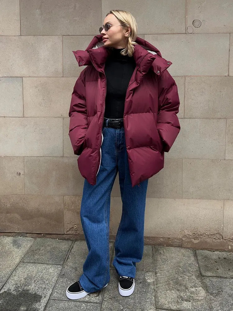 Chaqueta De Invierno Larga Con Capucha Para Mujer | Ideal Para Uso Diario En Invierno