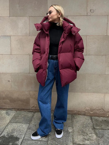 Chaqueta De Invierno Larga Con Capucha Para Mujer | Ideal Para Uso Diario En Invierno
