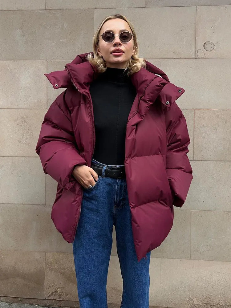 Chaqueta De Invierno Larga Con Capucha Para Mujer | Ideal Para Uso Diario En Invierno