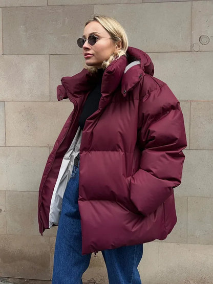Chaqueta De Invierno Larga Con Capucha Para Mujer | Ideal Para Uso Diario En Invierno