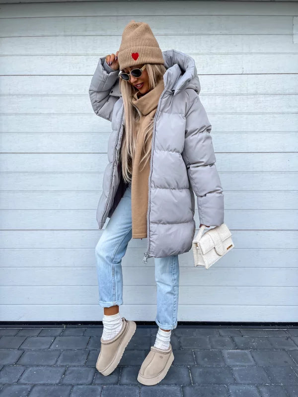 Chaqueta De Invierno Larga Con Capucha Para Mujer | Ideal Para Uso Diario En Invierno
