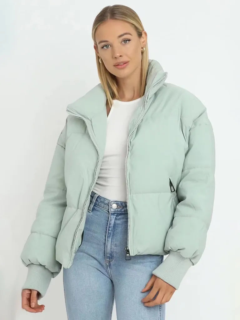 Chaqueta Acolchada Ligera Con Bolsillos Para Mujer | Ideal Para Uso Diario