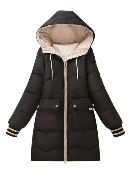 Chaqueta Con Cremallera y Bolsillos De Solapa Para Mujer | Ideal Para Otoño e Invierno