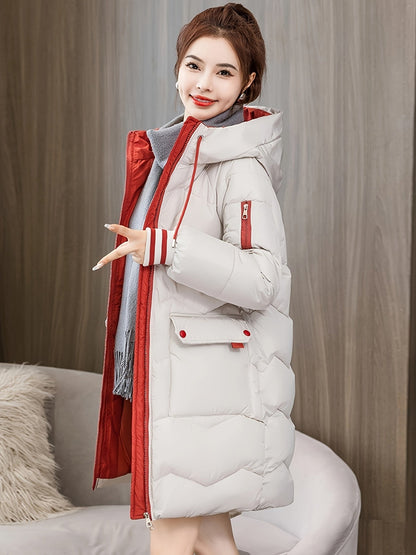 Chaqueta Con Cremallera, Capucha y Detalles En Contraste Para Mujer | Ideal Para Primavera y Otoño