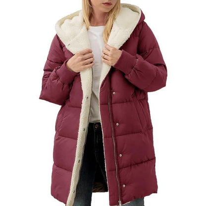 Chaqueta Reversible Con Capucha Para Mujer | Ideal Para Uso Diario En Invierno