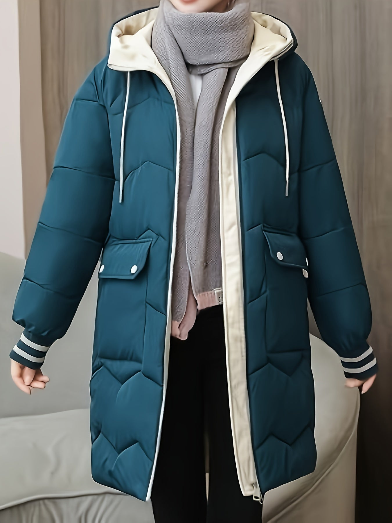 Chaqueta Con Cremallera y Bolsillos De Solapa Para Mujer | Ideal Para Otoño e Invierno