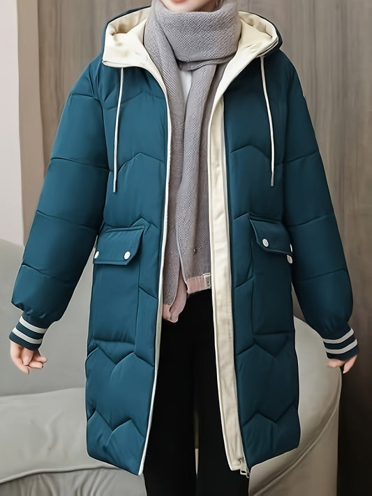 Chaqueta Con Cremallera y Bolsillos De Solapa Para Mujer | Ideal Para Otoño e Invierno