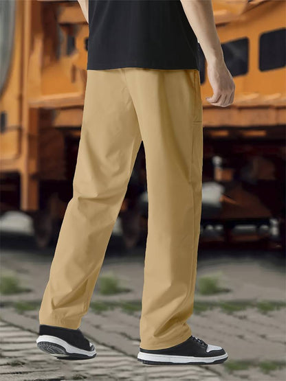 Pantalón con Cintura Elástica y Cordón Ajustable para Hombres | Ideal para Uso Diario y Salidas Informales