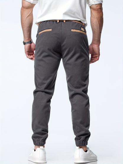 Pantalón con Cintura Elástica y Tobillos Ajustados para Hombre | Ideal para Uso Diario e Informal