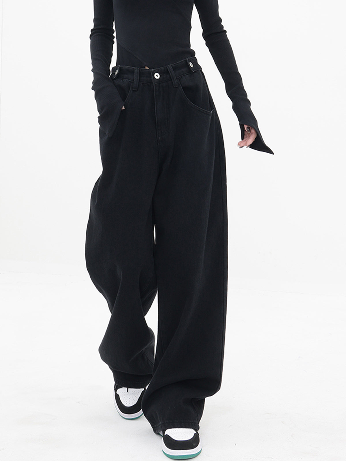 Pantalón Oversize con Piernas Anchas y Talle Alto para Mujer | Ideal para Uso Diario o Salidas Informales