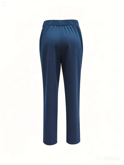 Pantalón Slim con Cintura Ajustada y Bolsillos Laterales para Hombre | Ideal para Uso Diario