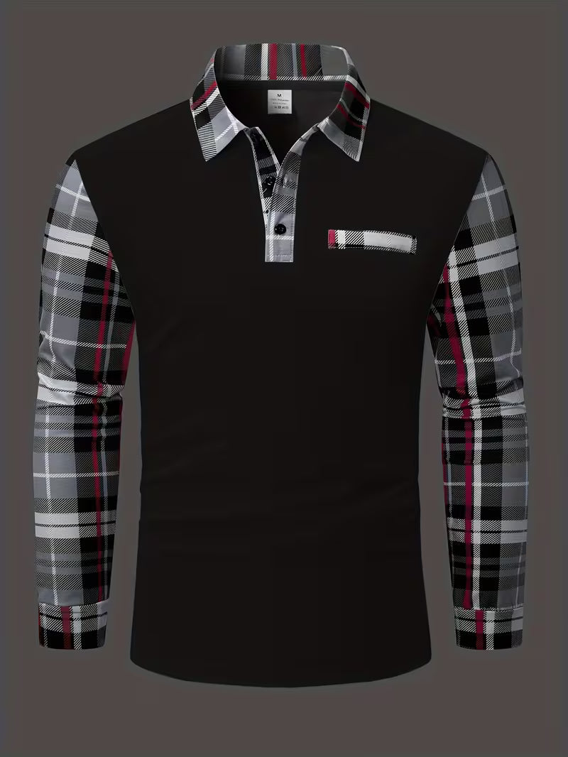 Camisa De Manga Larga Con Detalle En El Pecho Para Hombre | Ideal Para Uso Diario