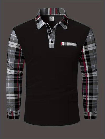Camisa De Manga Larga Con Detalle En El Pecho Para Hombre | Ideal Para Uso Diario