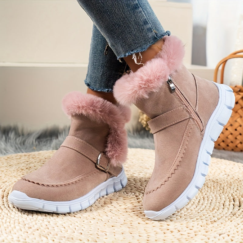 Botas con Cremallera Lateral y Detalle de Correa para Mujer | Ideal para Temporada de Invierno