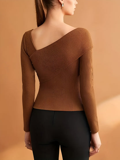 Top Con Escote Asimétrico Para Mujer | Ideal Para Uso Diario