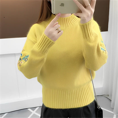 Jersey Oversize con Cuello Alto y Diseño Liso para Mujer | Ideal para Otoño e Invierno