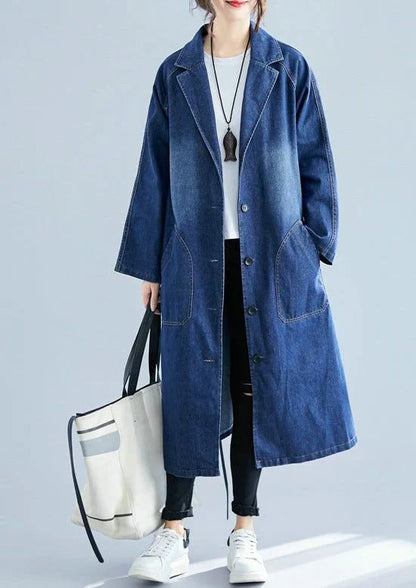 Trench Largo con Cuello de Solapa para Mujer | Ideal para Uso Diario u Ocasiones Variadas