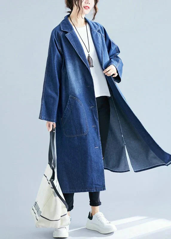 Trench Largo con Cuello de Solapa para Mujer | Ideal para Uso Diario u Ocasiones Variadas