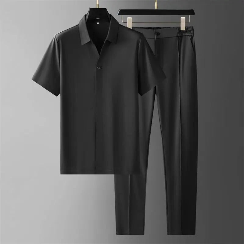 Conjunto de Dos Piezas con Corte Amplio para Hombre | Ideal para Uso Diario y Clima Cálido