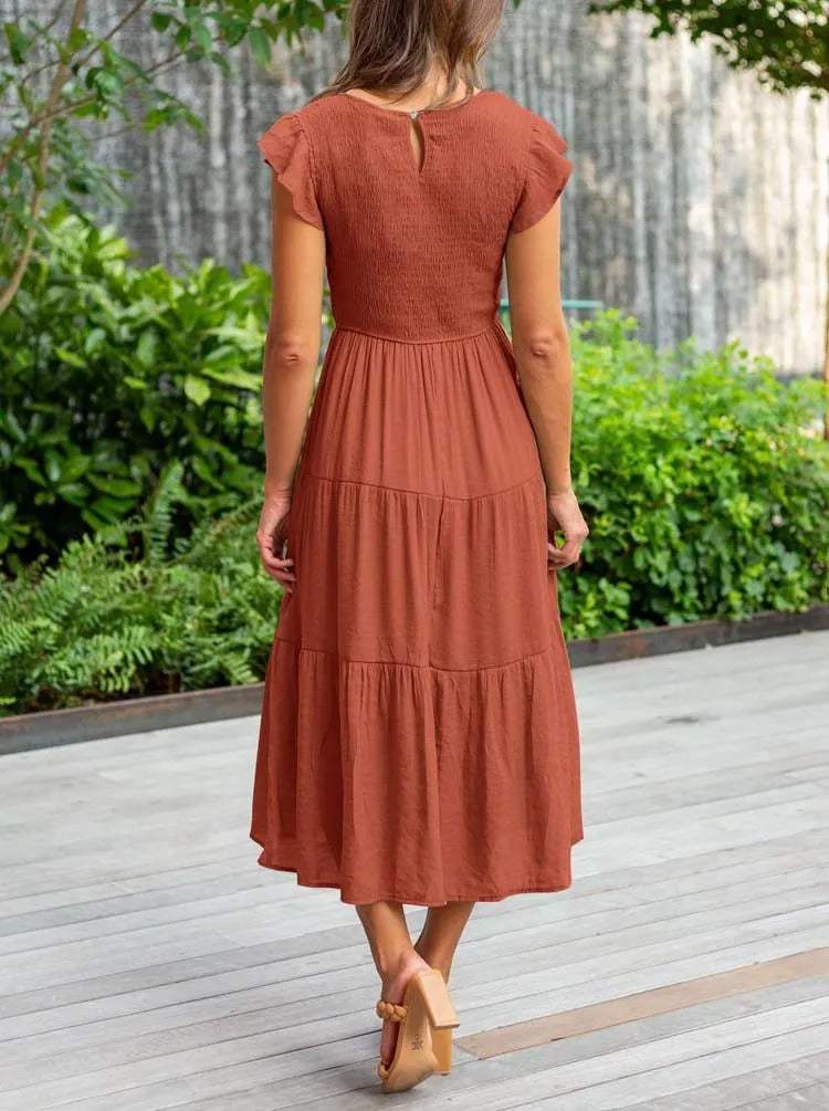 Vestido Midi Con Diseño Versátil Para Mujer | Ideal Para Uso Diario Y Ocasiones