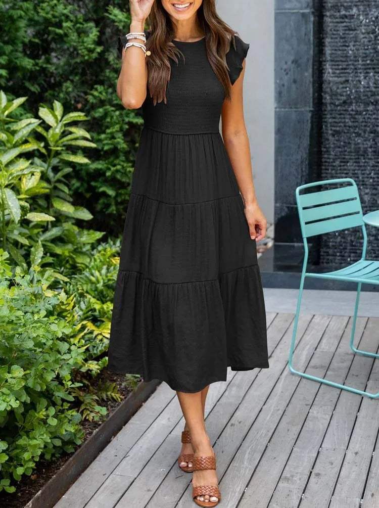 Vestido Midi Con Diseño Versátil Para Mujer | Ideal Para Uso Diario Y Ocasiones