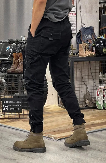 Pantalón Cargo con Cintura Elástica y Múltiples Bolsillos para Hombre | Ideal para Uso Diario