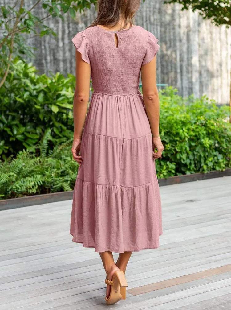 Vestido Midi Con Diseño Versátil Para Mujer | Ideal Para Uso Diario Y Ocasiones