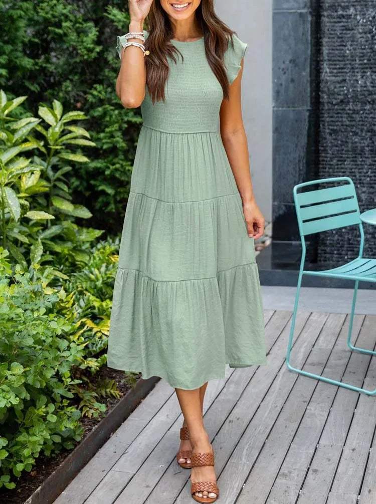 Vestido Midi Con Diseño Versátil Para Mujer | Ideal Para Uso Diario Y Ocasiones