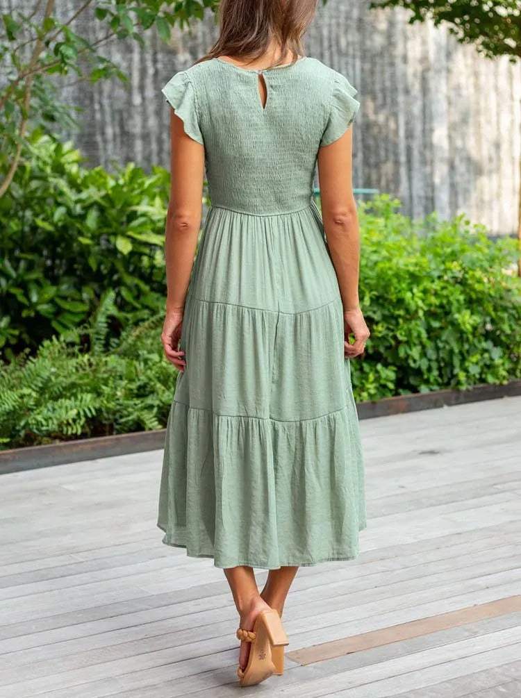 Vestido Midi Con Diseño Versátil Para Mujer | Ideal Para Uso Diario Y Ocasiones