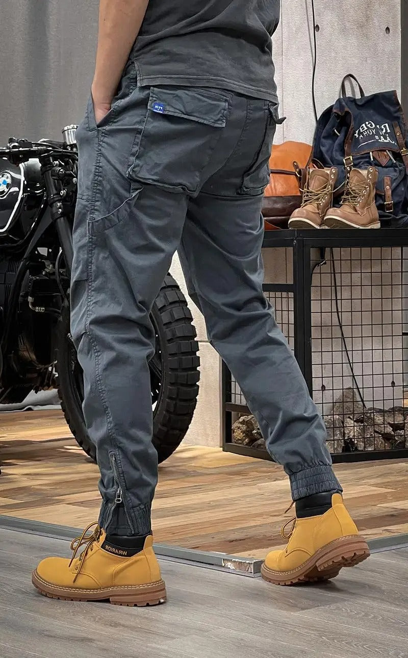 Pantalón Cargo con Cintura Elástica y Múltiples Bolsillos para Hombre | Ideal para Uso Diario