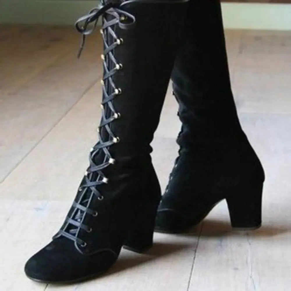 Botas Altas para Mujer con Detalle de Lazo | Ideal para Días Fríos
