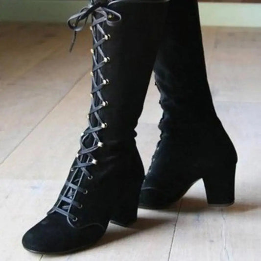 Botas Altas para Mujer con Detalle de Lazo | Ideal para Días Fríos