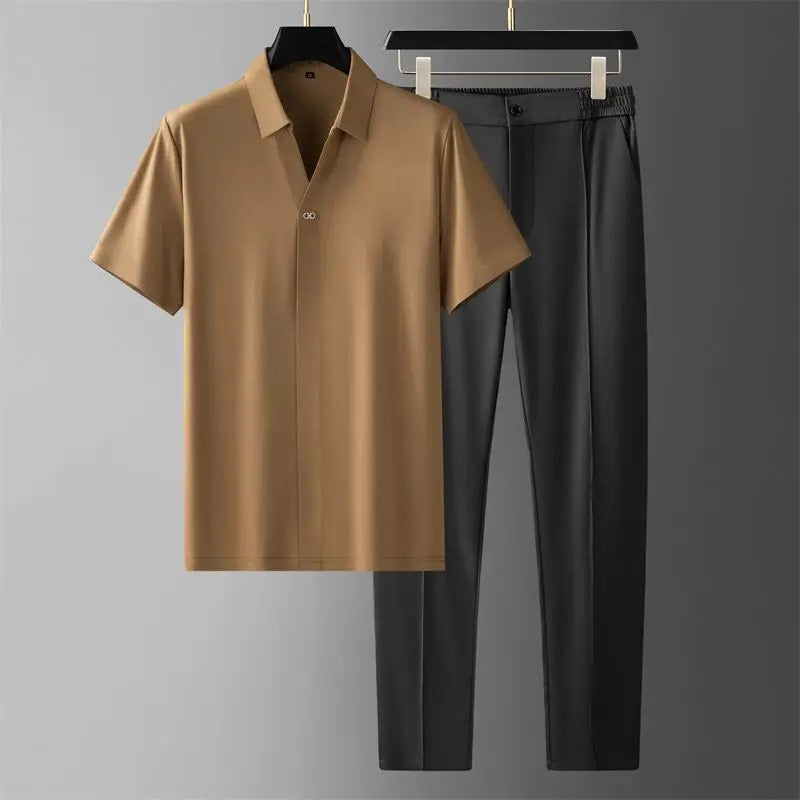 Conjunto de Dos Piezas con Corte Amplio para Hombre | Ideal para Uso Diario y Clima Cálido