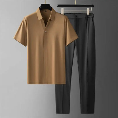 Conjunto de Dos Piezas con Corte Amplio para Hombre | Ideal para Uso Diario y Clima Cálido