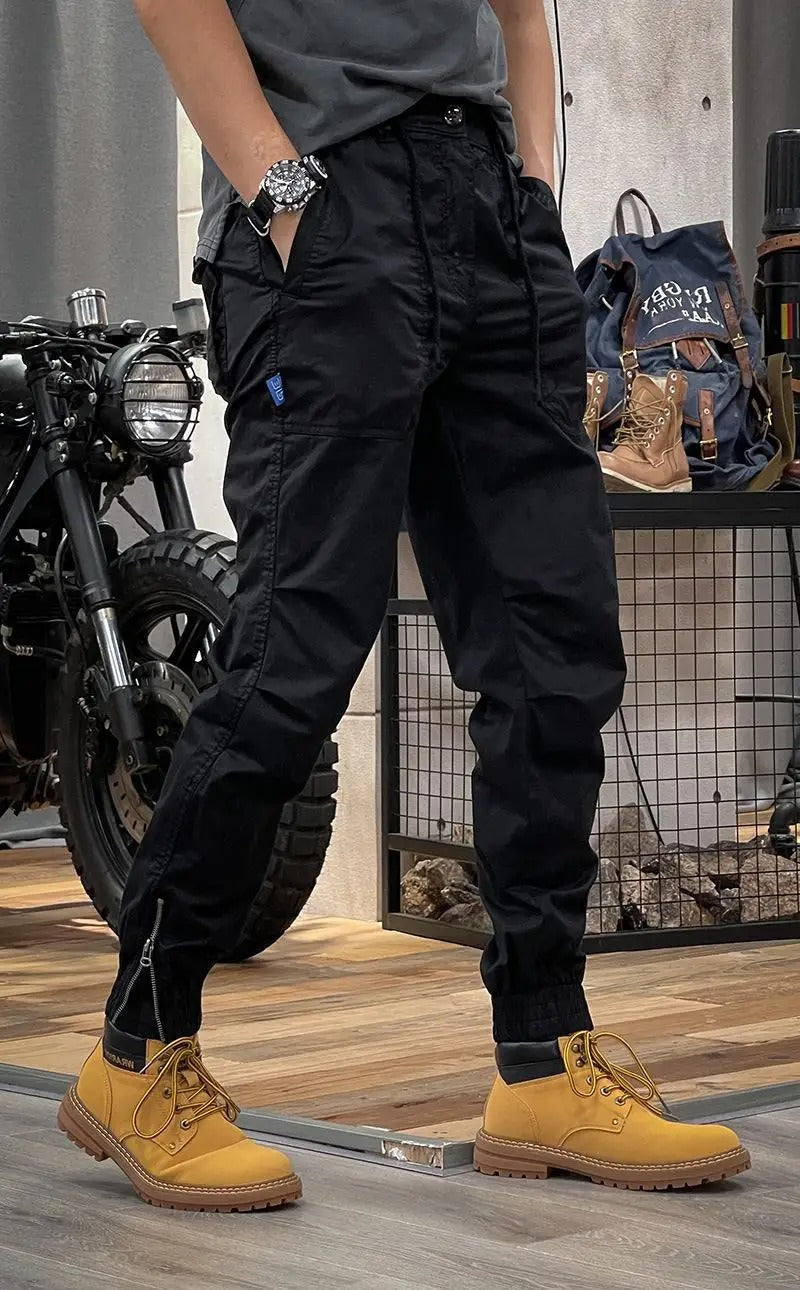 Pantalón Cargo con Cintura Elástica y Múltiples Bolsillos para Hombre | Ideal para Uso Diario