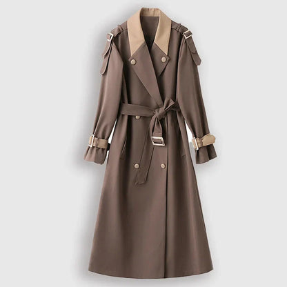 Trench Largo con Cierre Frontal para Mujer | Ideal para Temporadas de Transición