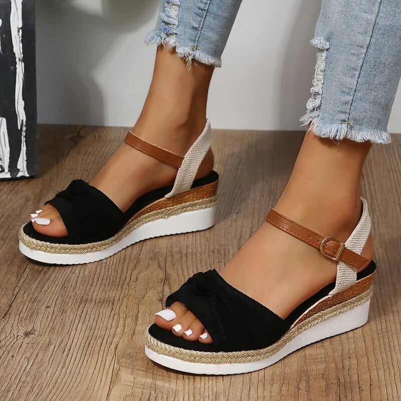 Sandalias de Plataforma con Tobillera para Mujer | Ideales para Uso Diario en Verano
