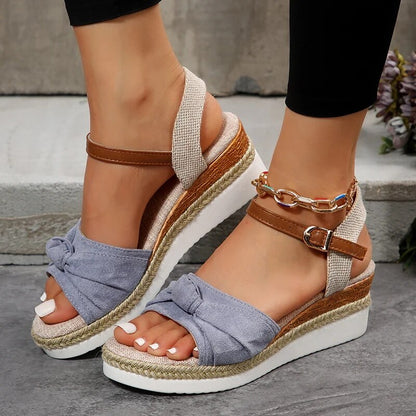 Sandalias de Plataforma con Tobillera para Mujer | Ideales para Uso Diario en Verano