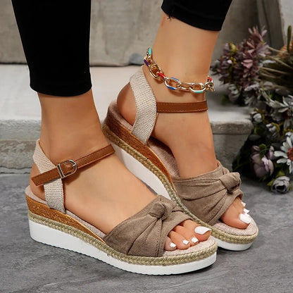 Sandalias de Plataforma con Tobillera para Mujer | Ideales para Uso Diario en Verano