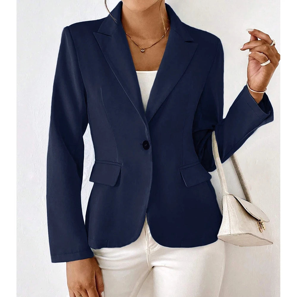 Blazer Con Cierre De Un Botón Y Corte Estructurado Para Mujer | Ideal Para Uso Diario O Entornos Formales