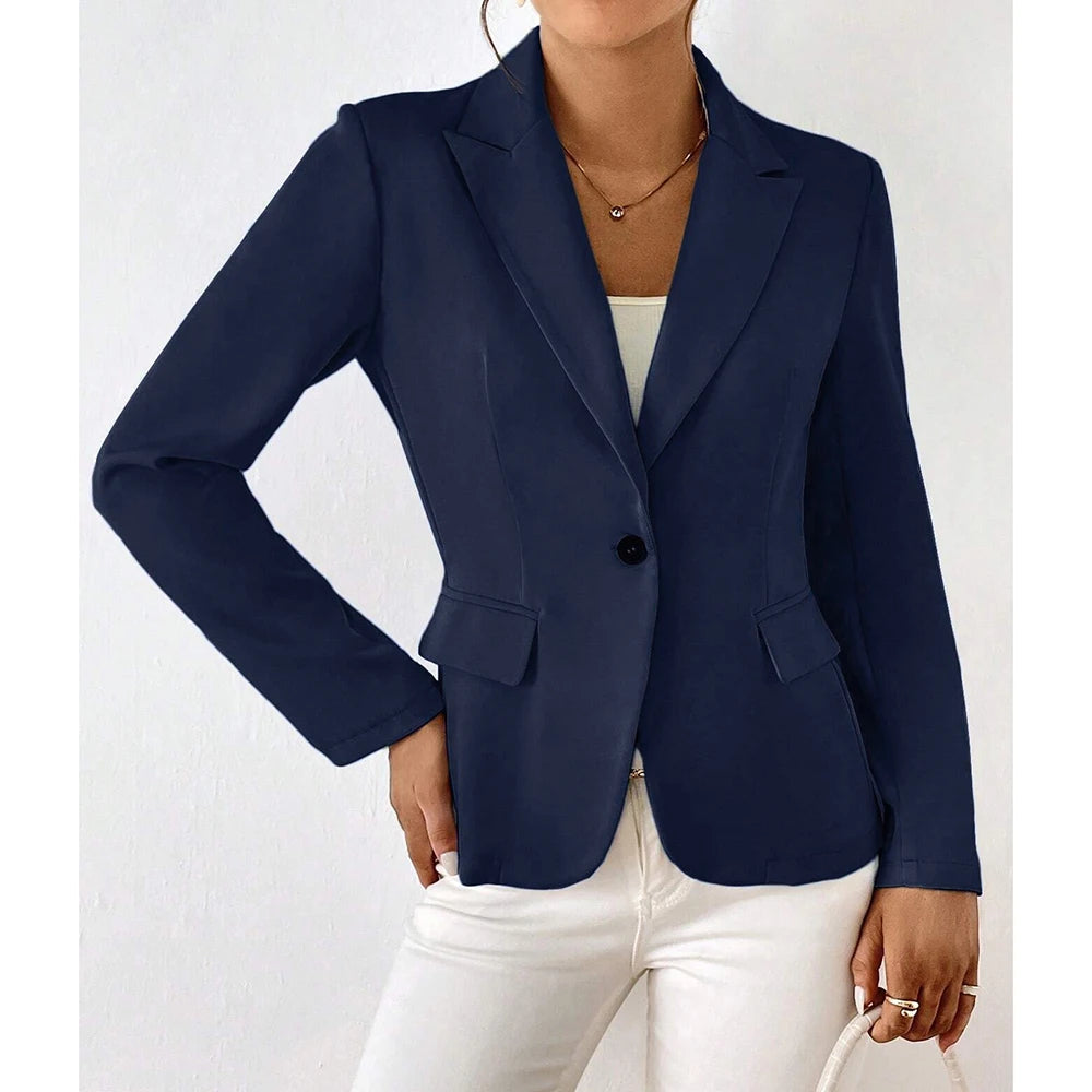 Blazer Con Cierre De Un Botón Y Corte Estructurado Para Mujer | Ideal Para Uso Diario O Entornos Formales