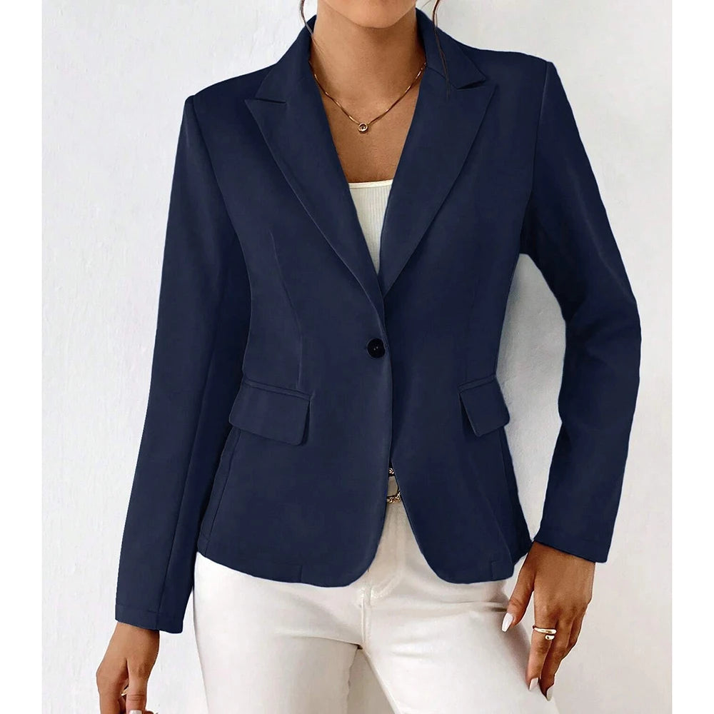 Blazer Con Cierre De Un Botón Y Corte Estructurado Para Mujer | Ideal Para Uso Diario O Entornos Formales
