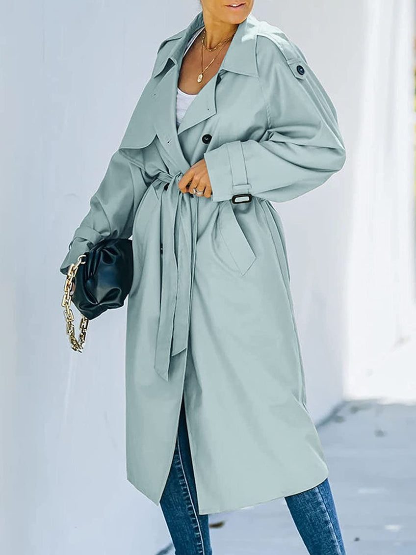 Trench Largo De Invierno Para Mujer Con Corte Recto | Ideal Para Temporada De Invierno