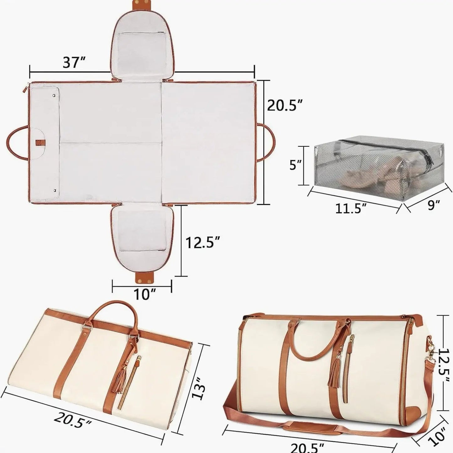 Bolsa De Viaje Con Compartimento Principal Para Desplazamientos Cortos | Ideal Para Viajes Breves