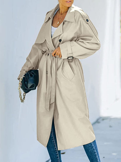 Trench Largo De Invierno Para Mujer Con Corte Recto | Ideal Para Temporada De Invierno
