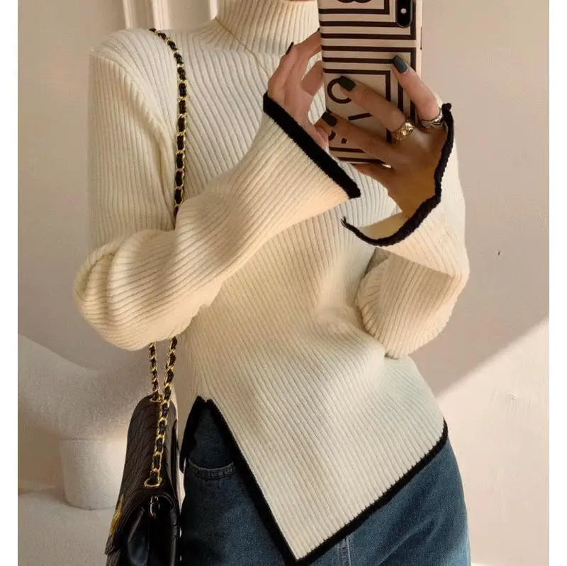Jersey De Cuello Alto Con Corte Clásico Para Mujer | Ideal Para Uso Diario