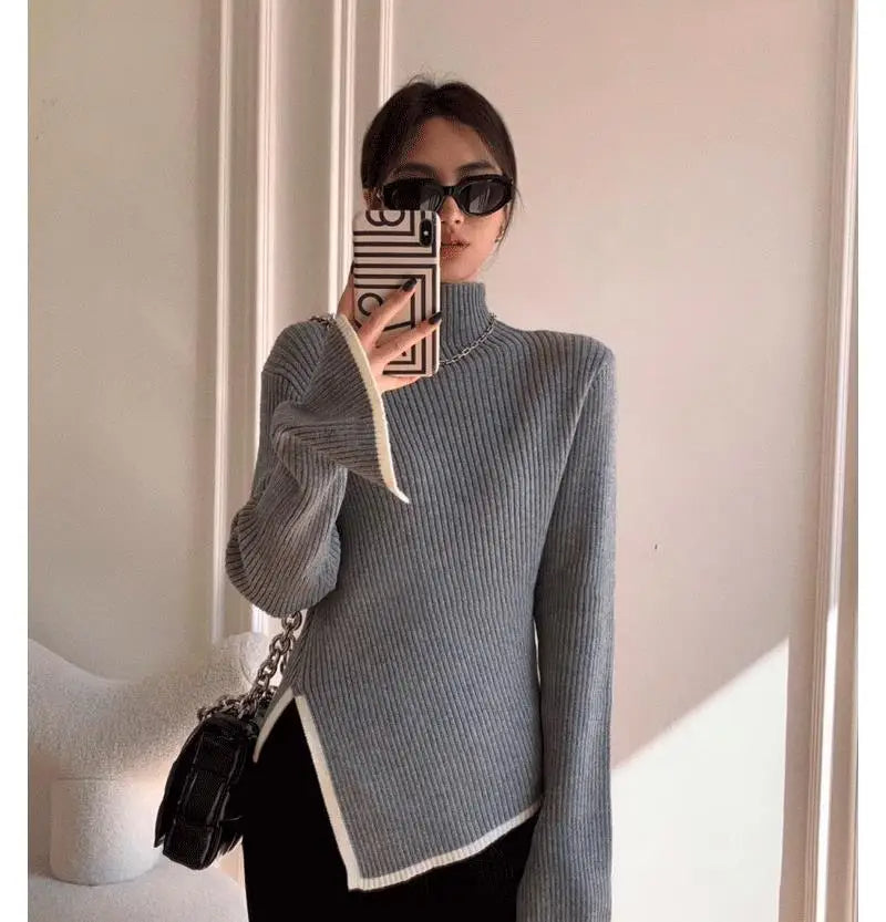 Jersey De Cuello Alto Con Corte Clásico Para Mujer | Ideal Para Uso Diario