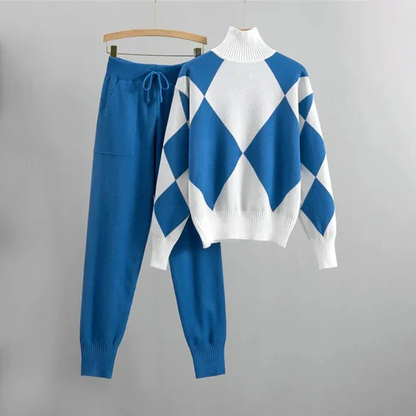 Conjunto de Dos Piezas con Motivo Geométrico para Mujer | Ideal para Uso Casual